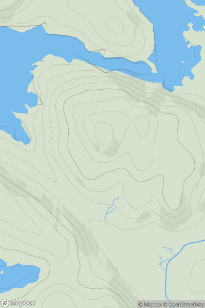 Thumbnail image for Torr Mor [Scourie to Lairg] [NC096332] showing contour plot for surrounding peak